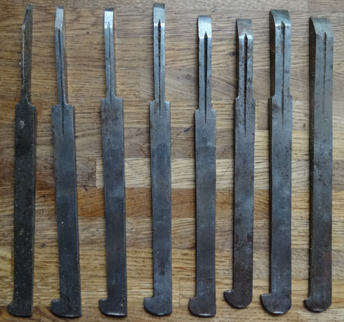 Set eight chisel metal ends - chisel,