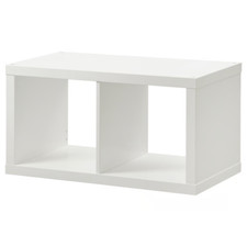 New IKEA KALLAX White Shelving Unit Cube Storage Bookcase Wall/Floor Mountable