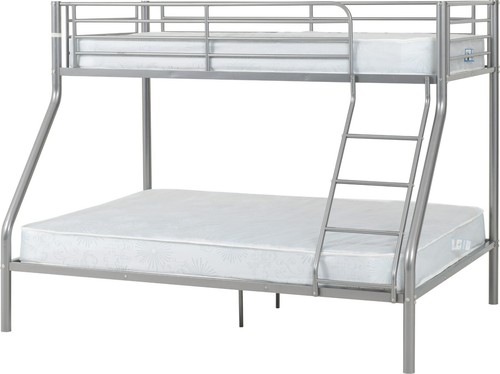 Sliver metal bunk bed double - metal,