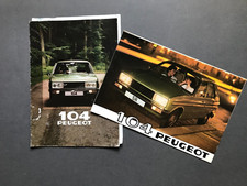 Original 1980 Peugeot 104 Car Sales Brochures Retro Car Memorabilia