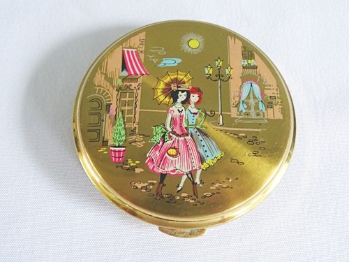 Vintage powder compact 1950s - powder,
