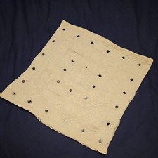 Indian Handmade Cushion Cover 38x38cm white sequins 