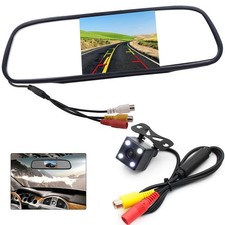 Car Reversing Camera Night Vision Parking Camera + 4.3" Rear View Mirror Monitor