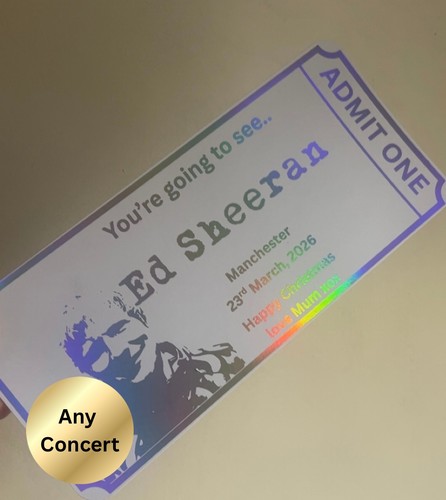 Personalised foil ticket - personalised,