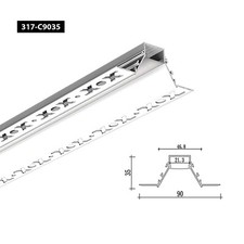 2M LED Profile Aluminium Channel Extrusion Housing Track For LED Strip Lights