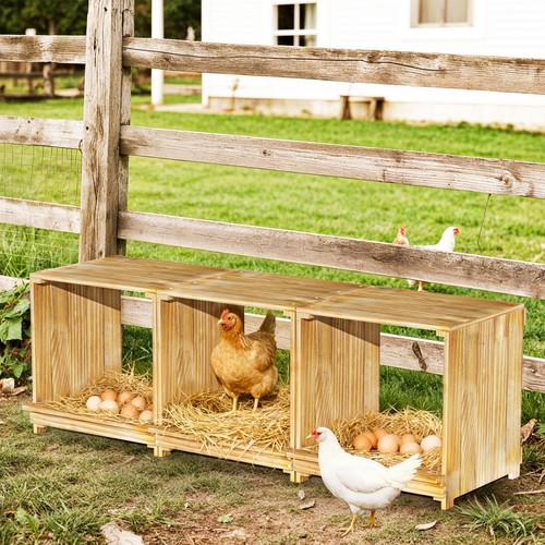 Sturdy wooden chicken nesting - chicken,