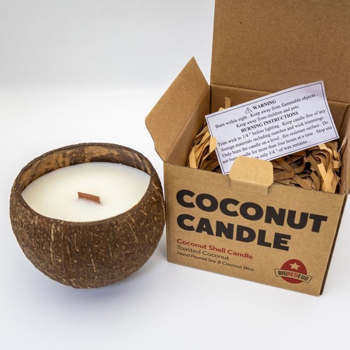 New coconut bowl candle - coconut, –