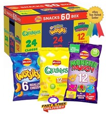 Walkers Wotsits Quavers Monster Munch Snack Crisps box Variety Chips Box of 60