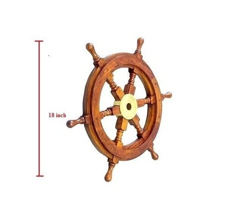Wooden ship wheel wall - ship, hanging