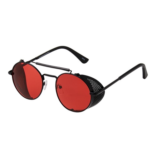 Black with red lenses - red,