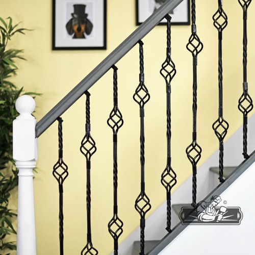 Double basket stair spindle - stair,