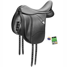 Bates Dressage+ Adjustable Performance Support Saddle CAIR Black/ Brown 16"-18"
