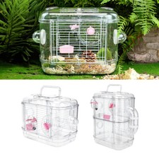 Large Hamster Cage Transparent Gerbils Cages Carrier Habitat Small Animal House