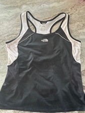 The North Face Tank Top Womens XL  Black White Flight Series Vaporwick, NWOT