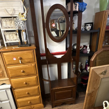 Antique Wooden Hall Tree with