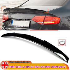 For Audi A4 B8 2008-2012 Gloss Black Rear M4 Style Boot Lip Spoiler Wing PRE-LCI
