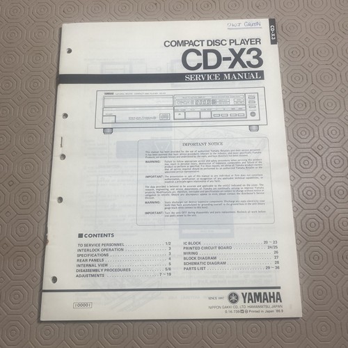 Original service manual yamaha - service,