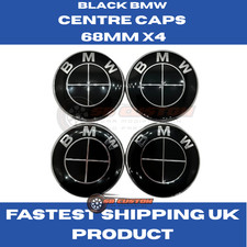 Set of 4 68mm Full Black BMW