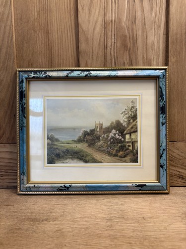 The village pond framed - village,