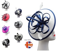 Women's Fascinator Headband Clip Circle Hat Weddings Ladies Races Royal Ascot UK