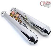 PAIR OF SHORT MEGAPHONE SILENCERS TO SUIT CLASSIC BIKE