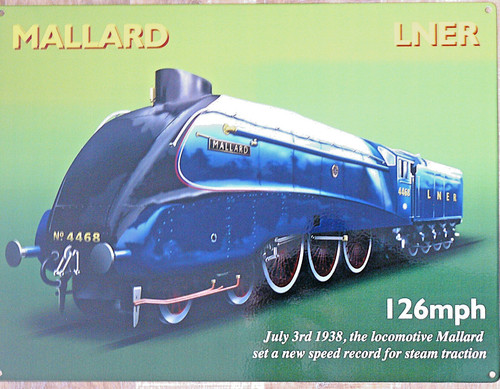Mallard train metal wall - mallard, sign
