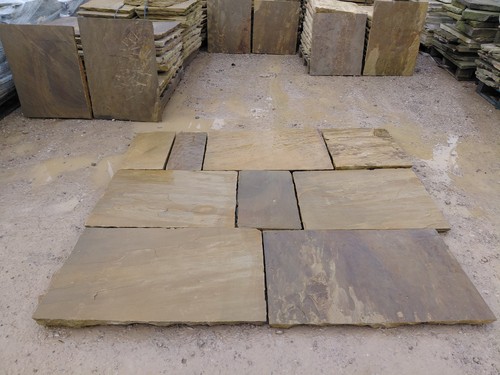 Yorkstone paving buff 600mm - buff,