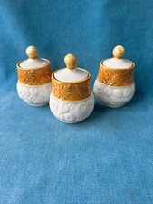 3 SECLA Portugal Majolica Pots