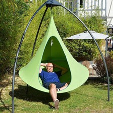 Kid Swing Chair UFO Shape Garden Outdoor Hanging Tent Kids Teepee Hammock UK