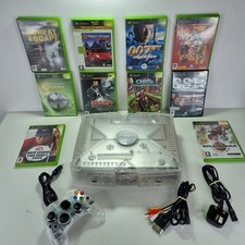 Microsoft Original Xbox Console Crystal Clear + Controllers 10 Games Bundle, 