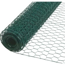 Chicken Wire Mesh 5m Roll Green Fencing PVC Coated 0.6m 25mm Galvanised Netting