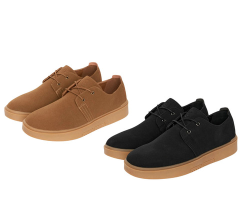 Mens suede look casual - mens, suede-look