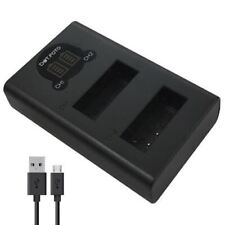 LP-E12 LCD USB Dual Battery Charger for Canon EOS M M2 M10 M50 M100 M200 100D