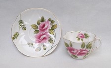 Shelley Rambler Rose Gold Trim No. 13671 Dainty Cup and Saucer Set