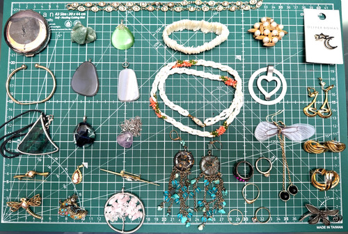 Natural stone pearls and 70s - and,
