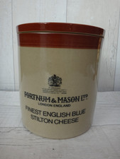 Fortnum & Mason Stilton Cheese Stoneware Storage Jar -Denby Large  14.5cm tall