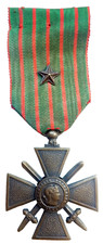 WW1 French Medal War Cross Croix de Guerre 1914-1917 Great War