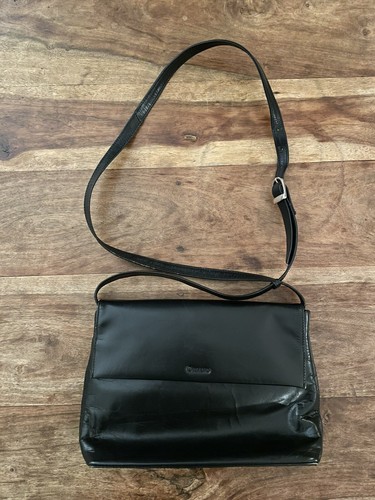 Ladies black oriano leather - black,