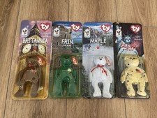 Set of 4 ty Teenie Baby Beanie