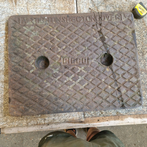 Reclaimed cast iron manhole - cast,