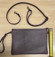 Vegan Leather Dark Purple Mauve Cross Body / Shoulder / Wrist Bag