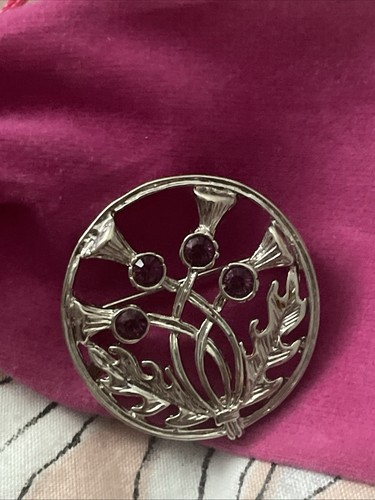 Scottish thistle brooch - scottish,
