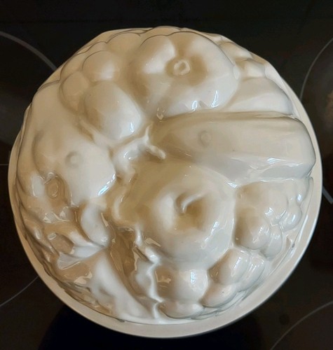 Vintage white ironware jelly - vintage,