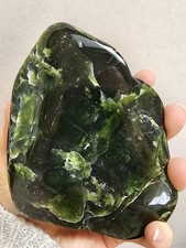 Large Rare Nephrite Jade Freeform Crystal Specimen With Hematite 11.8cm 698g
