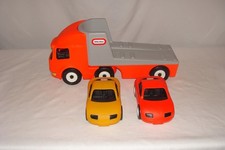 Little Tikes Car Hauler Carrier Race Car Semi Truck + 2 Cars
