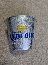 Corona Ice Bucket - Galvanised Metal - 18cm Tall, 22cm Wide - BRAND NEW