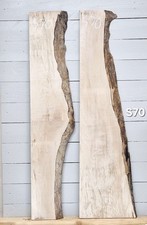 Live Edge Sycamore Slab 1290mm x 160-330mm x 29mm - S70