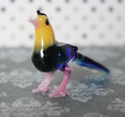 Blown glass tropical bird - tropical,