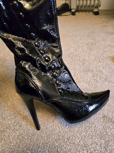 Dune london boots patent shine - london,