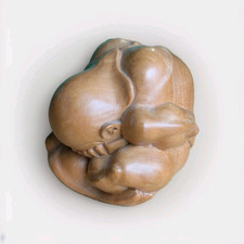 Wooden Carved Weeping Buddha